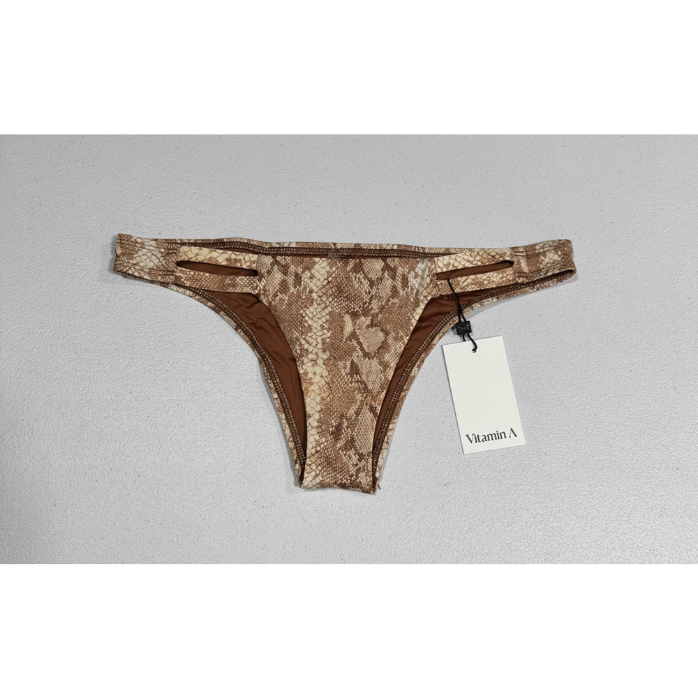 Vitamin A SAND SNAKE Neutra Hipster Bikini Swim Bottom US 4/XS Animal Print